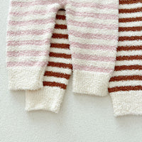 Load image into Gallery viewer, Baby Kid Girls Striped Animals Cartoon Tops Pants Sleepwears Wholesale 240802278
