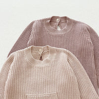 Load image into Gallery viewer, Baby Kid Girls Boys Solid Color Crochet Jumpsuits Wholesale 240802281
