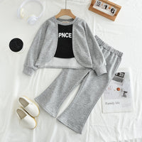 Load image into Gallery viewer, 2 Pieces Set Kid Girls Letters Tops And Solid Color Pants Wholesale 240802282
