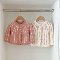 Load image into Gallery viewer, Baby Kid Girls Striped Color-blocking Cardigan Wholesale 240802285
