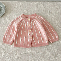 Load image into Gallery viewer, Baby Kid Girls Striped Color-blocking Cardigan Wholesale 240802285
