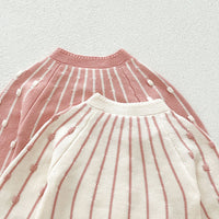 Load image into Gallery viewer, Baby Kid Girls Striped Color-blocking Cardigan Wholesale 240802285
