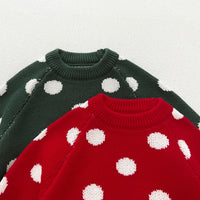 Load image into Gallery viewer, Baby Kid Girls Polka dots Bow Sweaters Wholesale 240802287
