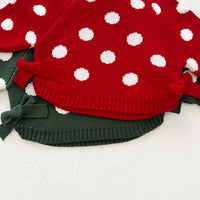 Load image into Gallery viewer, Baby Kid Girls Polka dots Bow Sweaters Wholesale 240802287
