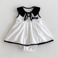 Load image into Gallery viewer, Baby Girls Color-blocking Rompers Wholesale 240802288
