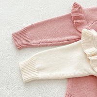 Load image into Gallery viewer, Baby Kid Girls Solid Color Rompers Wholesale 240802289
