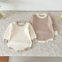 Load image into Gallery viewer, Baby Kid Unisex Color-blocking Crochet Rompers Wholesale 240802291
