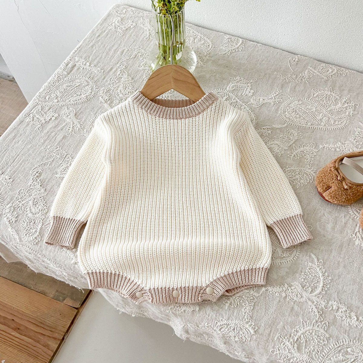 Baby Kid Unisex Color-blocking Crochet Rompers Wholesale 240802291