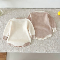 Load image into Gallery viewer, Baby Kid Unisex Color-blocking Crochet Rompers Wholesale 240802291
