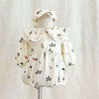 Load image into Gallery viewer, Baby Kid Girls Flower Plant Print Rompers Wholesale 240802294
