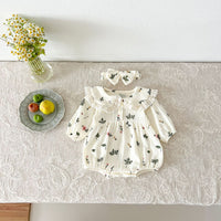 Load image into Gallery viewer, Baby Kid Girls Flower Plant Print Rompers Wholesale 240802294
