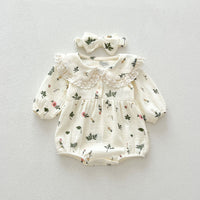 Load image into Gallery viewer, Baby Kid Girls Flower Plant Print Rompers Wholesale 240802294
