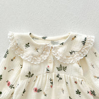 Load image into Gallery viewer, Baby Kid Girls Flower Plant Print Rompers Wholesale 240802294
