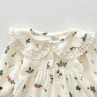 Load image into Gallery viewer, Baby Kid Girls Flower Plant Print Rompers Wholesale 240802294
