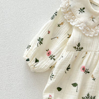 Load image into Gallery viewer, Baby Kid Girls Flower Plant Print Rompers Wholesale 240802294

