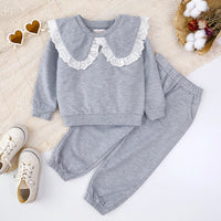 Load image into Gallery viewer, 2 Pieces Set Kid Girls Solid Color Tops And Pants Wholesale 240802302
