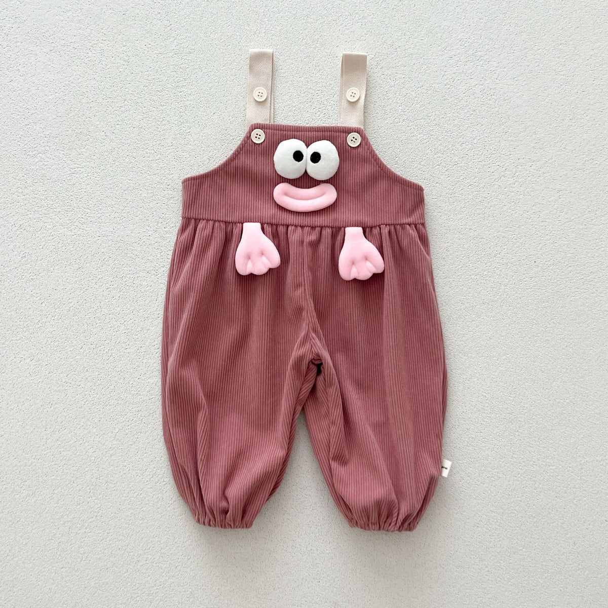 Baby Girls Solid Color Expression Jumpsuits Wholesale 240802313