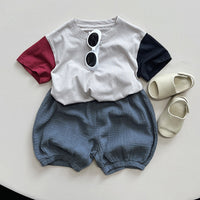Load image into Gallery viewer, Baby Kid Girls Boys Color-blocking Tops Wholesale 24080232
