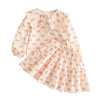 Load image into Gallery viewer, 2 Pieces Set Baby Kid Girls Bow Tops And Skirts Wholesale 240802321

