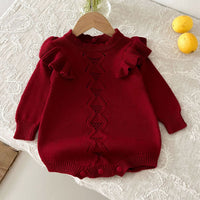 Load image into Gallery viewer, Baby Kid Girls Solid Color Rompers Wholesale 240802328
