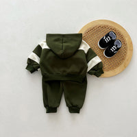 Load image into Gallery viewer, 2 Pieces Set Baby Kid Boys Striped Tops And Solid Color Pants Wholesale 240802334
