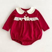 Load image into Gallery viewer, Baby Girls Solid Color Rompers Wholesale 240802336
