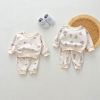 Load image into Gallery viewer, 2 Pieces Set Baby Kid Girls Boys Cartoon Print Tops And Pants Wholesale 240802338
