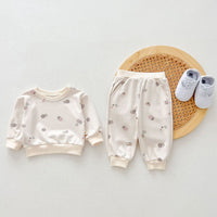 Load image into Gallery viewer, 2 Pieces Set Baby Kid Girls Boys Cartoon Print Tops And Pants Wholesale 240802338
