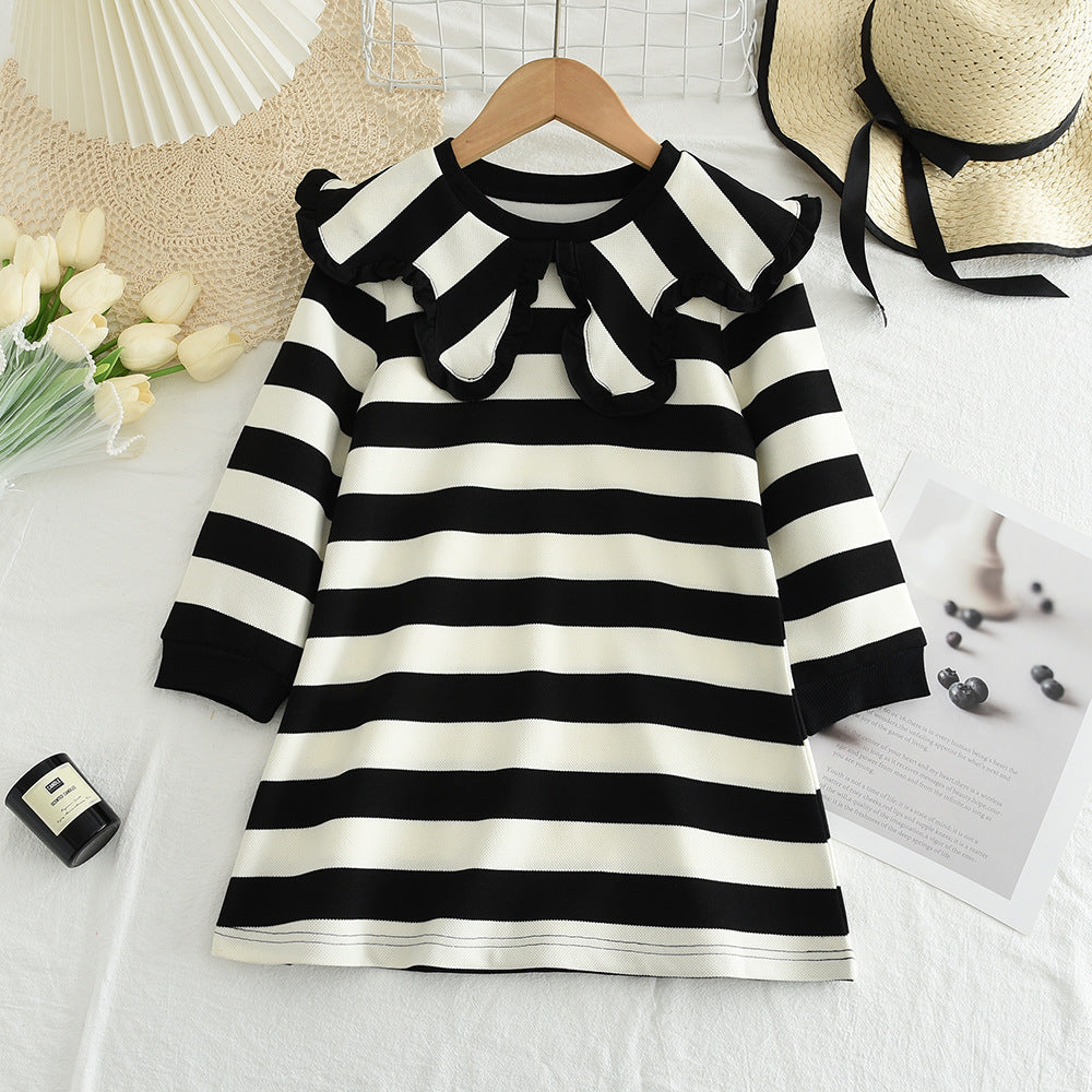 Kid Girls Striped Dresses Wholesale 240802350