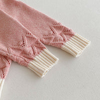 Load image into Gallery viewer, Baby Kid Girls Solid Color Crochet Cardigan Wholesale 240802353
