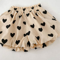 Load image into Gallery viewer, 2 Pieces Set Baby Kid Girls Love heart Bow Tank Tops And Shorts Wholesale 24080236
