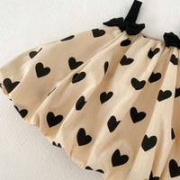 Load image into Gallery viewer, 2 Pieces Set Baby Kid Girls Love heart Bow Tank Tops And Shorts Wholesale 24080236
