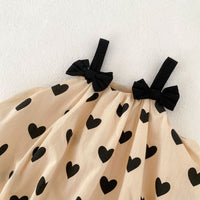 Load image into Gallery viewer, 2 Pieces Set Baby Kid Girls Love heart Bow Tank Tops And Shorts Wholesale 24080236
