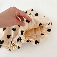 Load image into Gallery viewer, 2 Pieces Set Baby Kid Girls Love heart Bow Tank Tops And Shorts Wholesale 24080236
