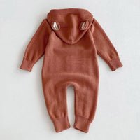 Load image into Gallery viewer, Baby Kid Girls Boys Solid Color Crochet Jumpsuits Wholesale 240802361
