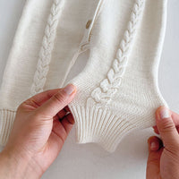 Load image into Gallery viewer, Baby Kid Girls Boys Solid Color Crochet Jumpsuits Wholesale 240802361
