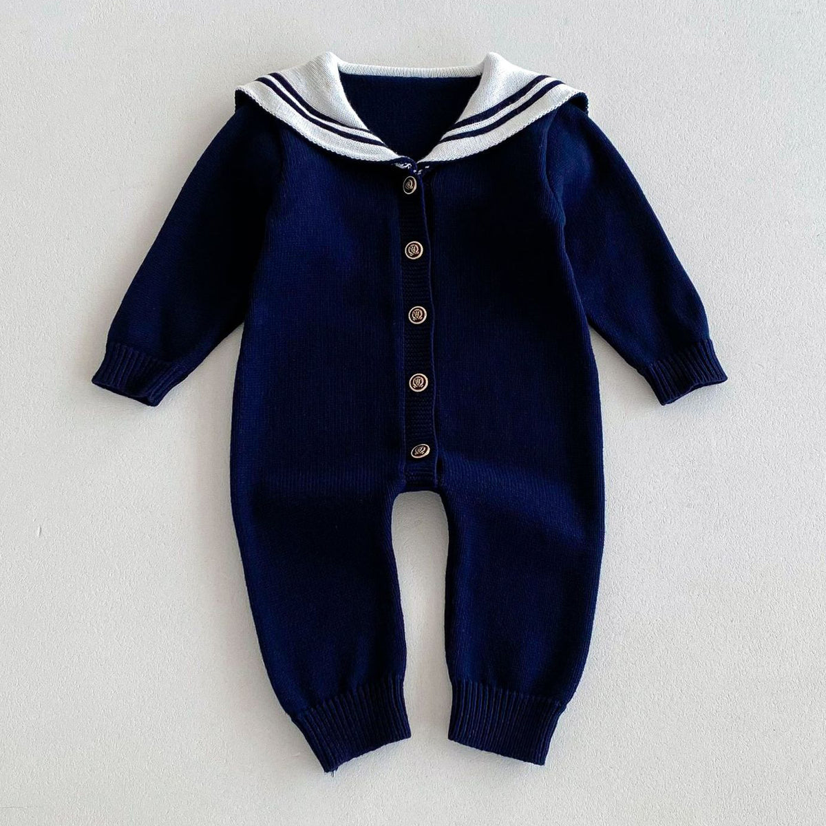 Baby Kid Girls Boys Solid Color Striped Jumpsuits Wholesale 240802362