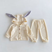 Load image into Gallery viewer, 2 Pieces Set Baby Kid Girls Boys Solid Color Jackets Outwears And Pants Wholesale 240802365
