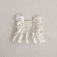 Load image into Gallery viewer, 2 Pieces Set Baby Kid Girls Solid Color Tank Tops And Flower Shorts Wholesale 24080237

