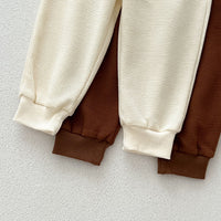 Load image into Gallery viewer, 2 Pieces Set Baby Kid Girls Boys Solid Color Cartoon Tops And Pants Wholesale 240802373
