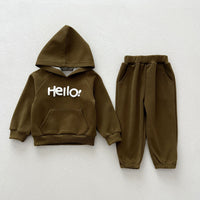 Load image into Gallery viewer, 2 Pieces Set Baby Kid Boys Letters Hoodies Sweatshirts And Pants Wholesale 240802374
