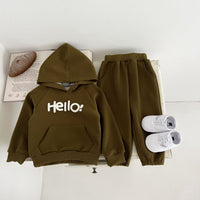 Load image into Gallery viewer, 2 Pieces Set Baby Kid Boys Letters Hoodies Sweatshirts And Pants Wholesale 240802374
