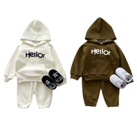 Load image into Gallery viewer, 2 Pieces Set Baby Kid Boys Letters Hoodies Sweatshirts And Pants Wholesale 240802374
