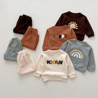 Load image into Gallery viewer, 2 Pieces Set Baby Kid Boys Letters Embroidered Tops And Pants Wholesale 240802377
