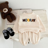 Load image into Gallery viewer, 2 Pieces Set Baby Kid Boys Letters Embroidered Tops And Pants Wholesale 240802377
