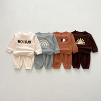 Load image into Gallery viewer, 2 Pieces Set Baby Kid Boys Letters Embroidered Tops And Pants Wholesale 240802377
