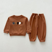 Load image into Gallery viewer, 2 Pieces Set Baby Kid Boys Letters Embroidered Tops And Pants Wholesale 240802377
