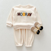 Load image into Gallery viewer, 2 Pieces Set Baby Kid Boys Letters Embroidered Tops And Pants Wholesale 240802377
