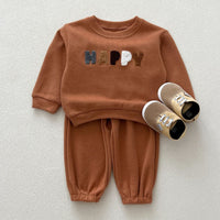 Load image into Gallery viewer, 2 Pieces Set Baby Kid Boys Letters Embroidered Tops And Pants Wholesale 240802377
