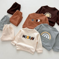 Load image into Gallery viewer, 2 Pieces Set Baby Kid Boys Letters Embroidered Tops And Pants Wholesale 240802377
